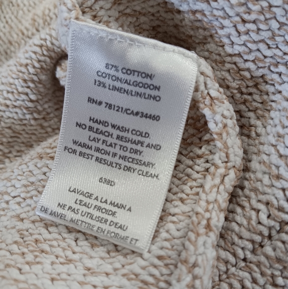 Eileen Fisher Woman (Size 1X) Cream Color, Zip Down Turtleneck Sweater - Picture 4 of 7